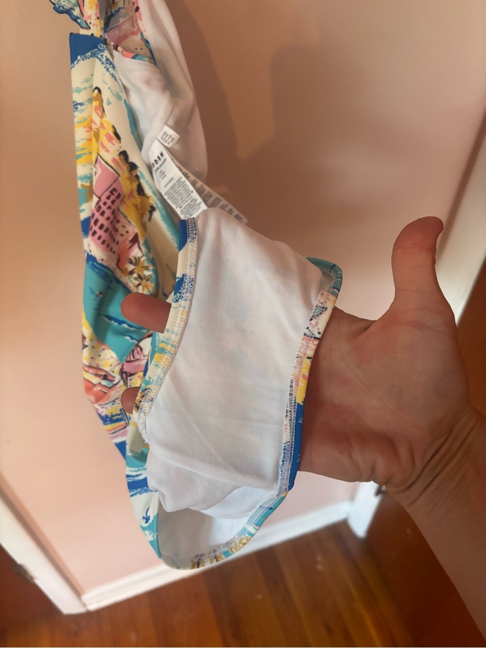 Boden Evia Ruffle One Piece Swimsuit Paradise Bay 14 like New summer - Picture 9 of 9